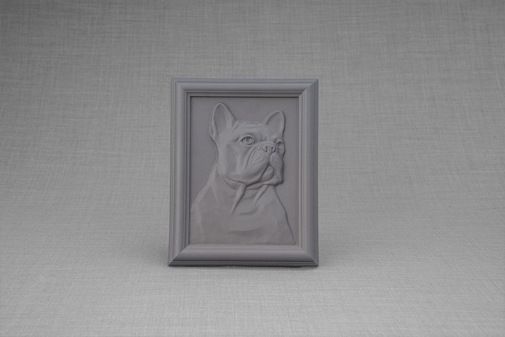 French Bulldog Urna per Animali - Grigio Opaco | Ceramica | Artigianale