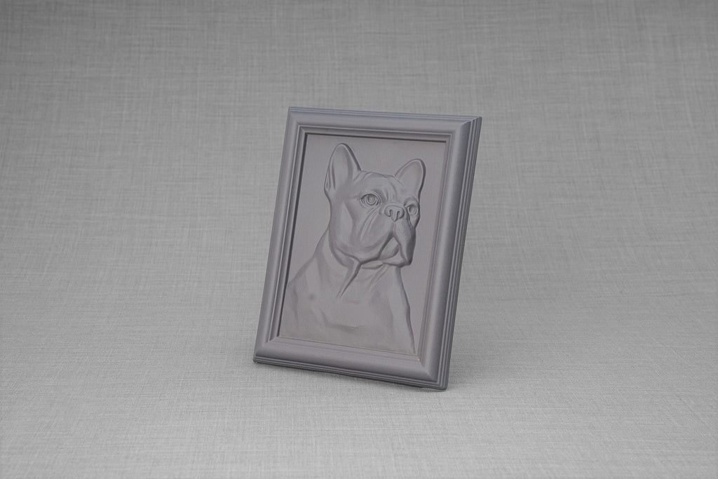 French Bulldog Urna per Animali - Grigio Opaco | Ceramica | Artigianale