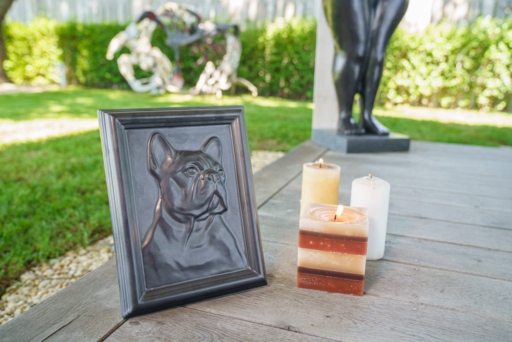 French Bulldog Urna per Animali - Grigio Opaco | Ceramica | Artigianale