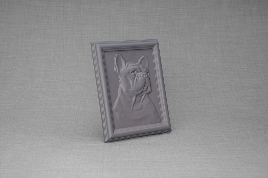 French Bulldog Urna per Animali - Grigio Opaco | Ceramica | Artigianale