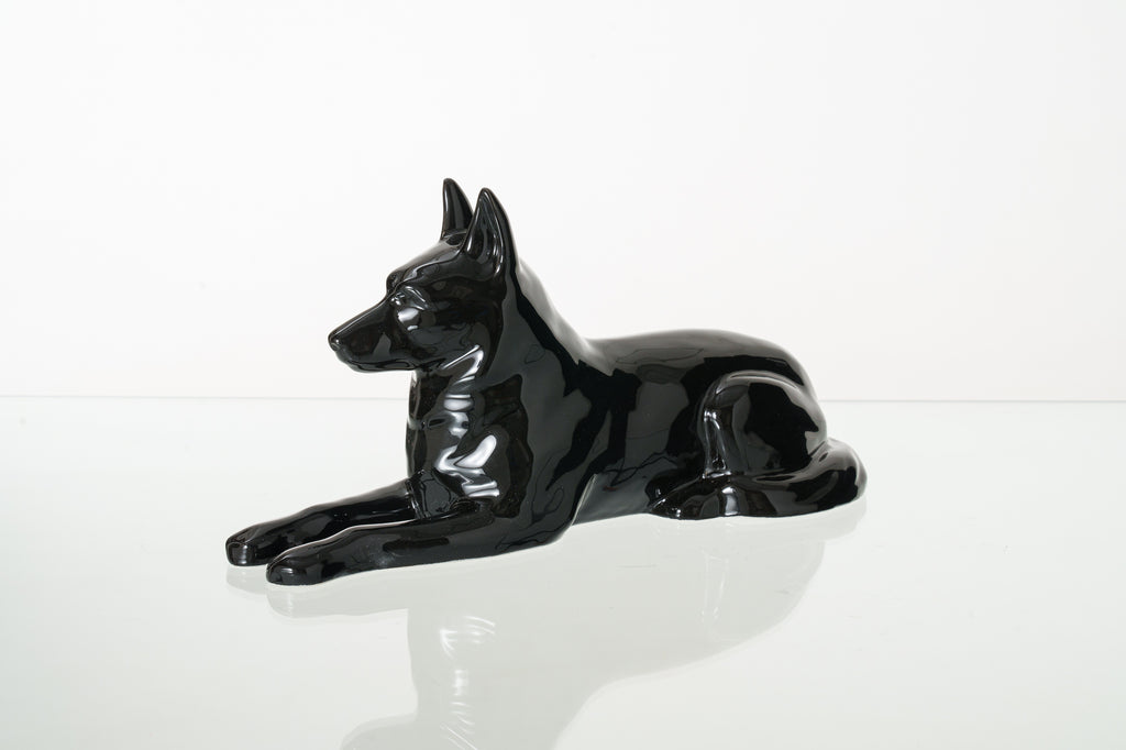 Urna per animali domestici Pastore Tedesco - Lampada nero | Urna in ceramica
