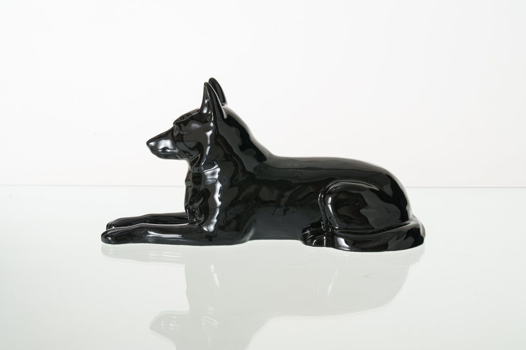 Urna per animali domestici Pastore Tedesco - Lampada nero | Urna in ceramica