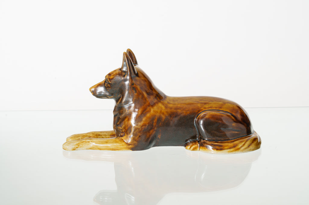 Urna per animali domestici Pastore Tedesco - Ruggine marrone | Urna in ceramica