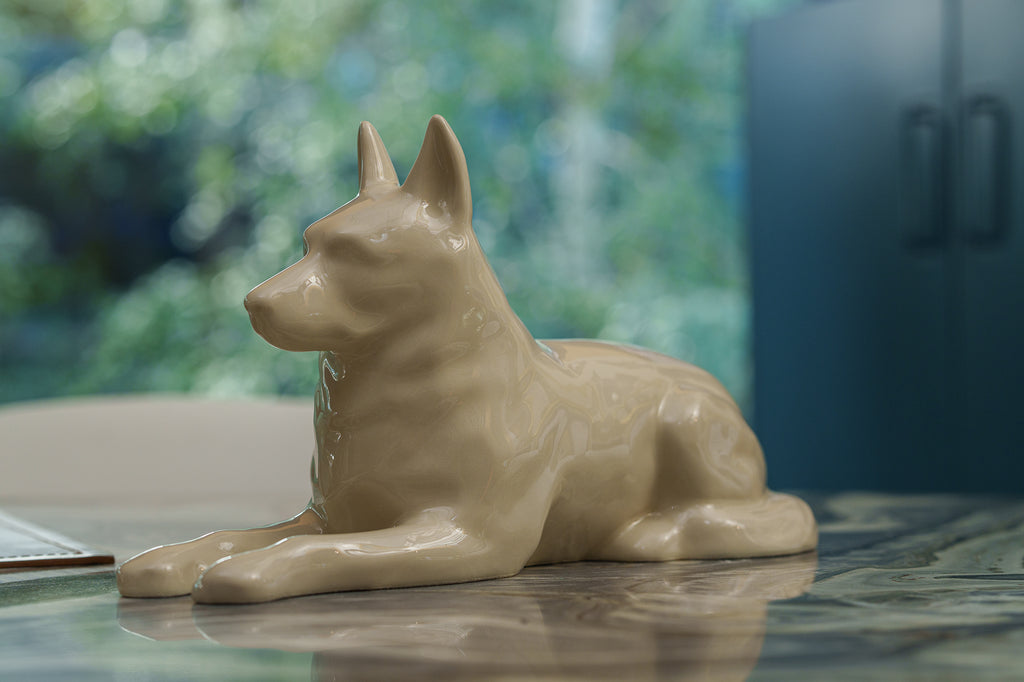 Urna per animali domestici Pastore Tedesco - Trasparente | Urna in ceramica
