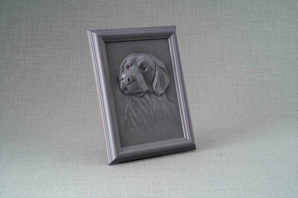 Labrador Urna per Ceneri Animali - Grigio Opaco | Ceramica | Artigianale