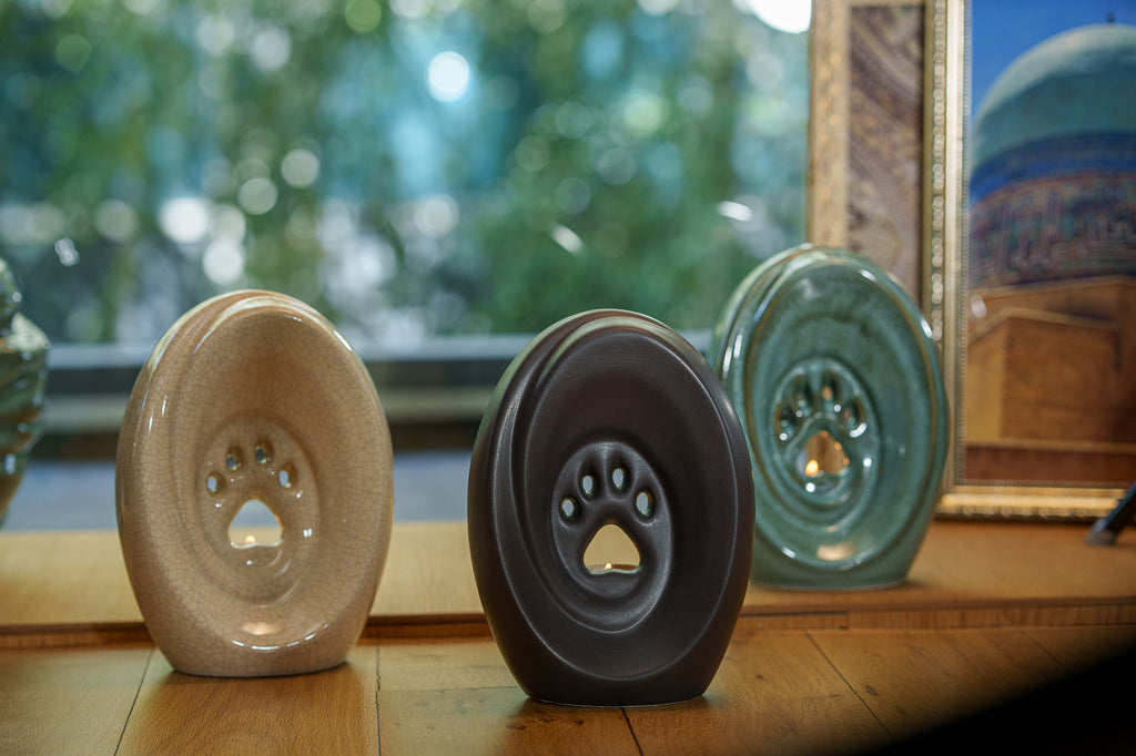 Paw Urna per Cani di grande taglia - Grigio opaco | Ceramica | Artigianale