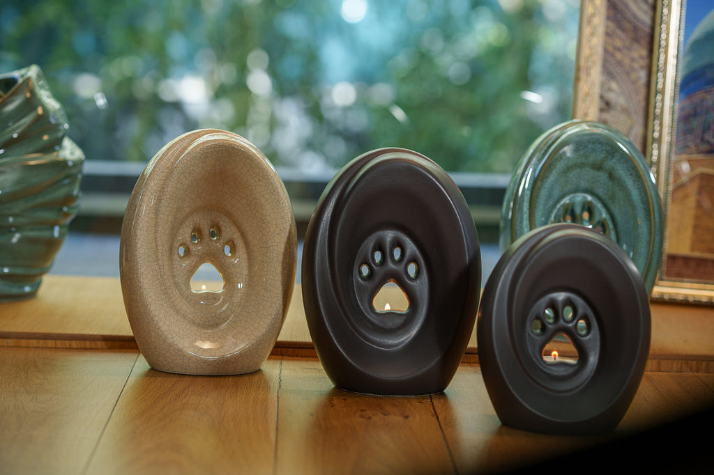 Paw Urna per Cani di grande taglia - Grigio opaco | Ceramica | Artigianale