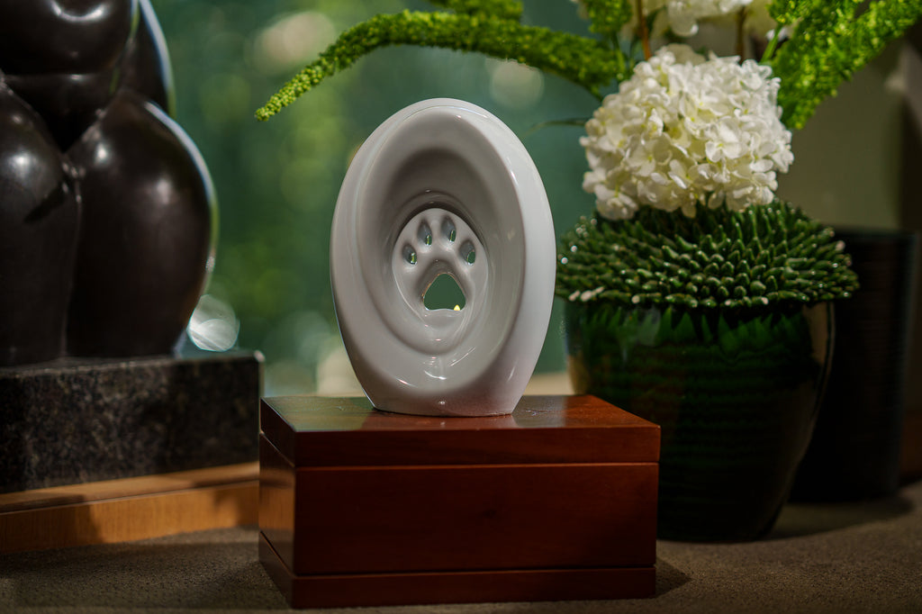 Paw Urna per Cani di grande taglia - Bianco | Ceramica | Artigianale