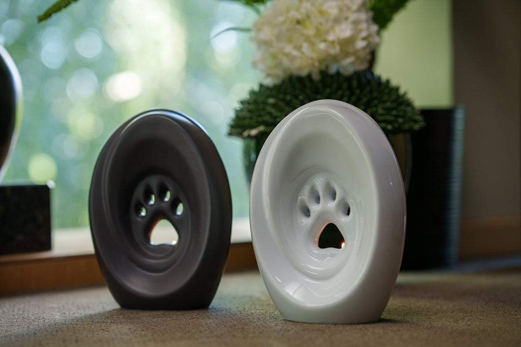 Paw Urna per Cani di grande taglia - Grigio opaco | Ceramica | Artigianale