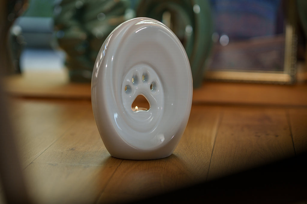 Paw Urna per Cani di grande taglia - Bianco | Ceramica | Artigianale