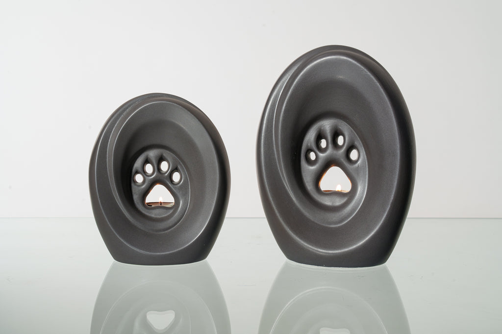 Paw Urna per Cani di grande taglia - Grigio opaco | Ceramica | Artigianale