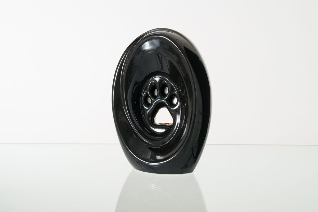 Paw Urna per Cani di grande taglia - Lampada nera | Ceramica | Artigianale