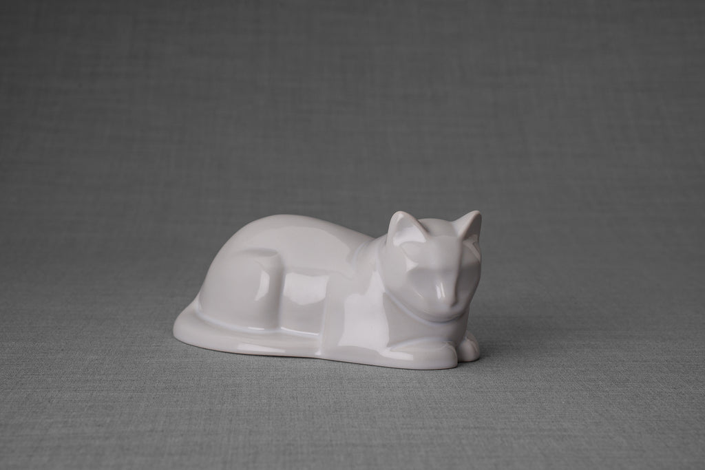 Mini Urna per Gatti - Bianco Opaco | Ceramica | Artigianale