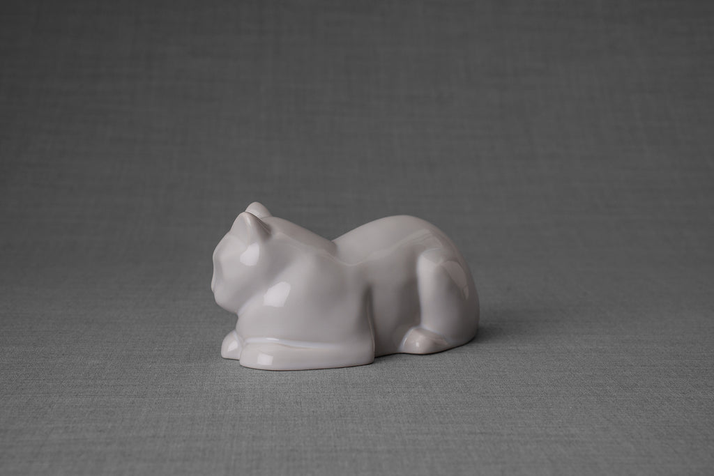 Mini Urna per Gatti - Bianco Opaco | Ceramica | Artigianale