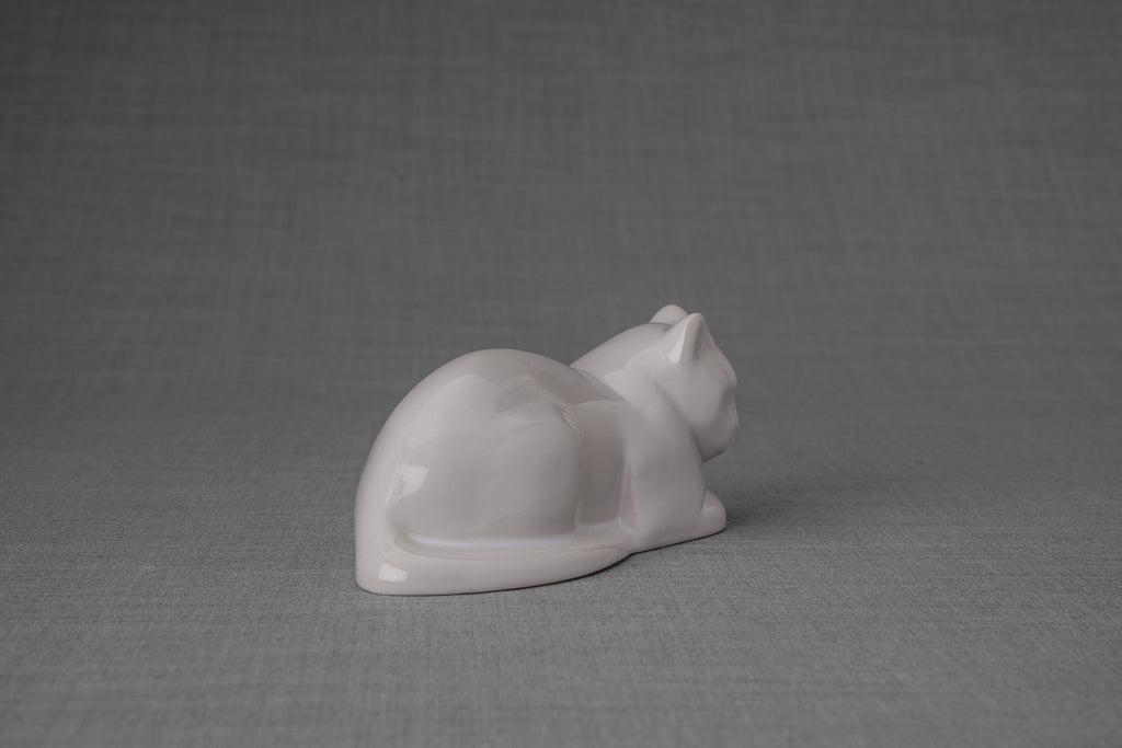 Mini Urna per Gatti - Bianco Opaco | Ceramica | Artigianale