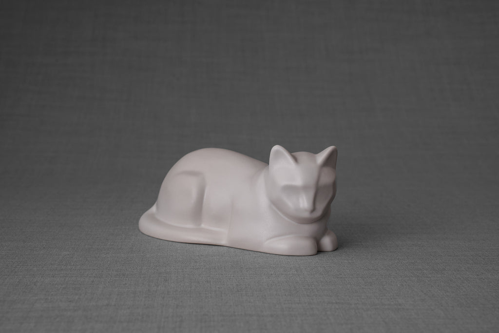 Mini Urna per Gatti - Bianco Opaco | Ceramica | Artigianale