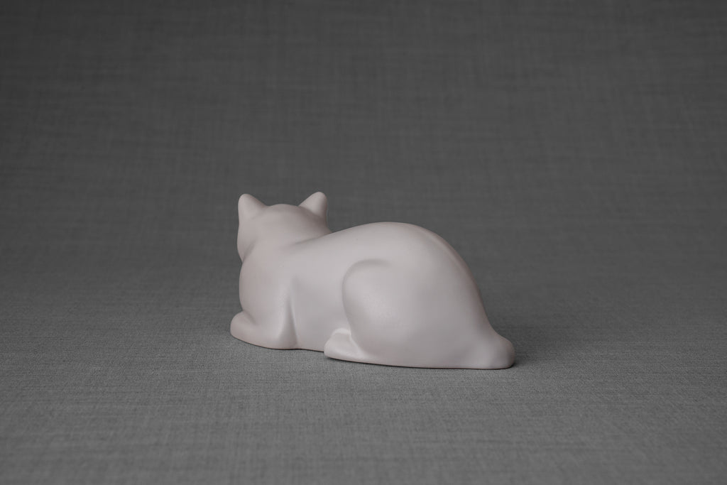 Mini Urna per Gatti - Bianco Opaco | Ceramica | Artigianale