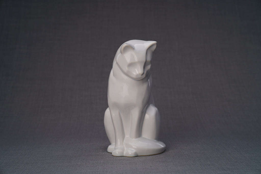 Neko Urna per Ceneri Animali - Bianco | Ceramica | Artigianale