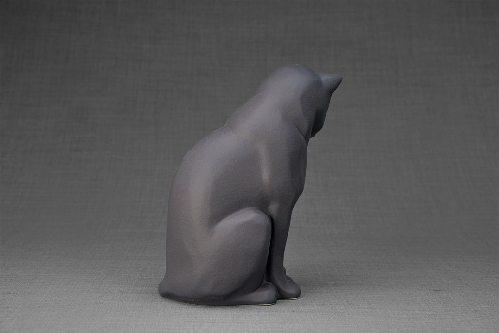 Neko Urna per Ceneri Animali - Grigio Opaco | Ceramica | Artigianale