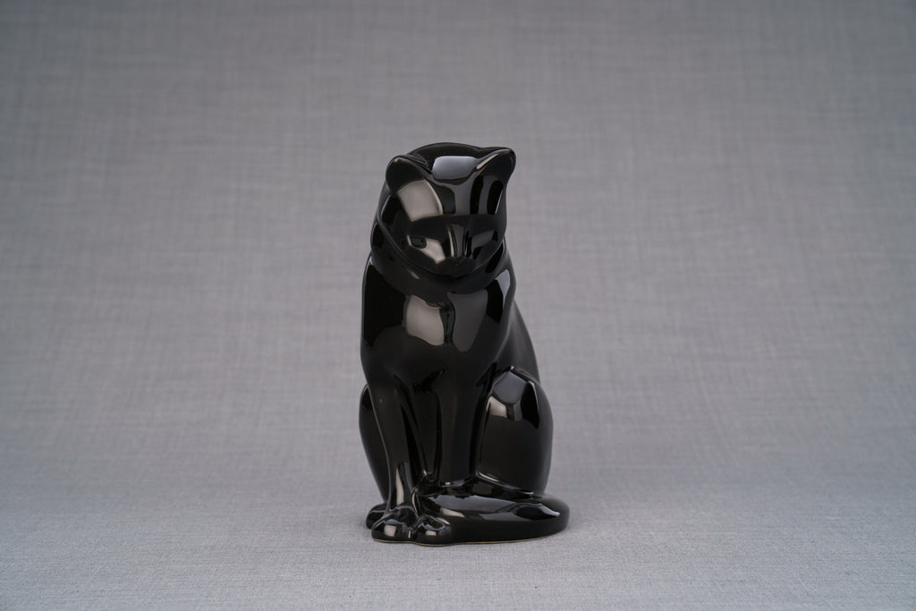 Neko Urna per Ceneri Animali - Nero Lamp | Ceramica | Artigianale