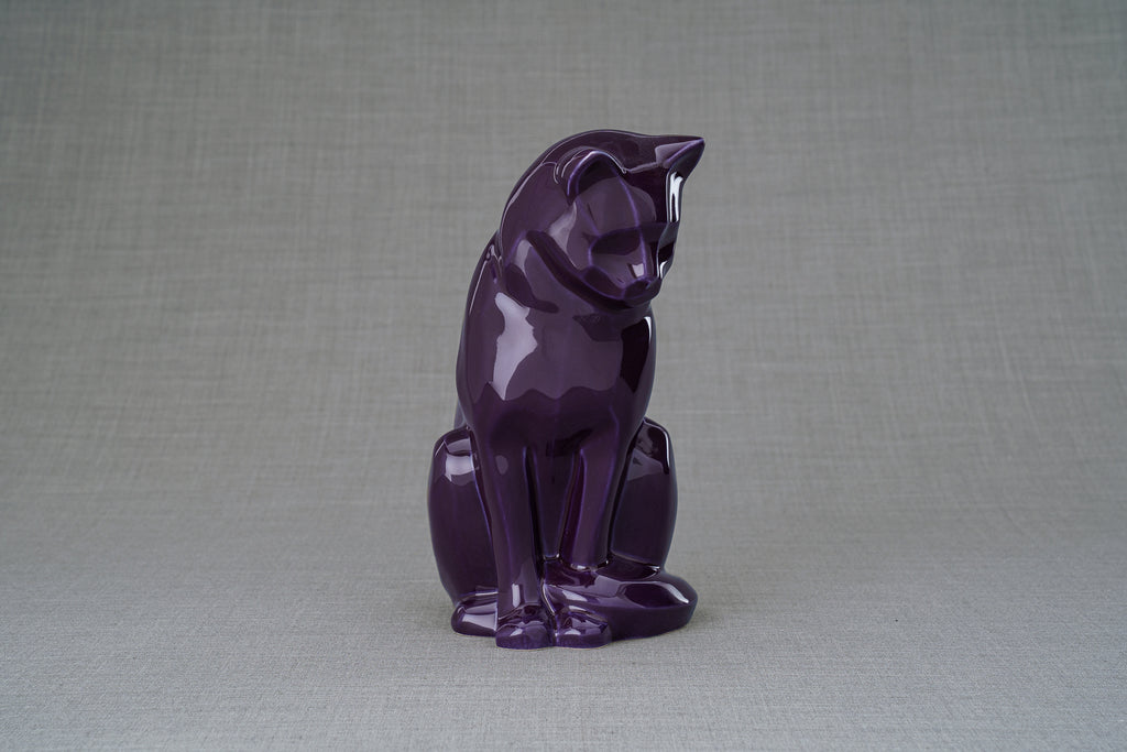 Neko Urna per Ceneri Animali - Violetto | Ceramica | Artigianale