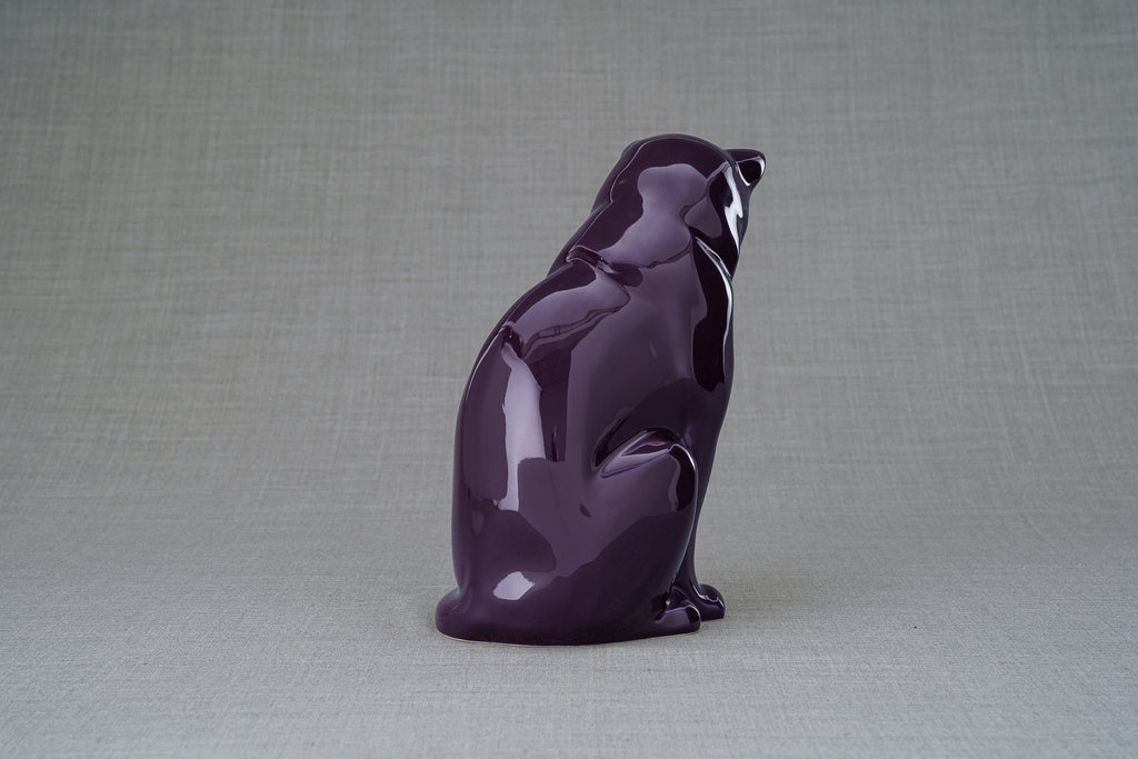 Neko Urna per Ceneri Animali - Violetto | Ceramica | Artigianale