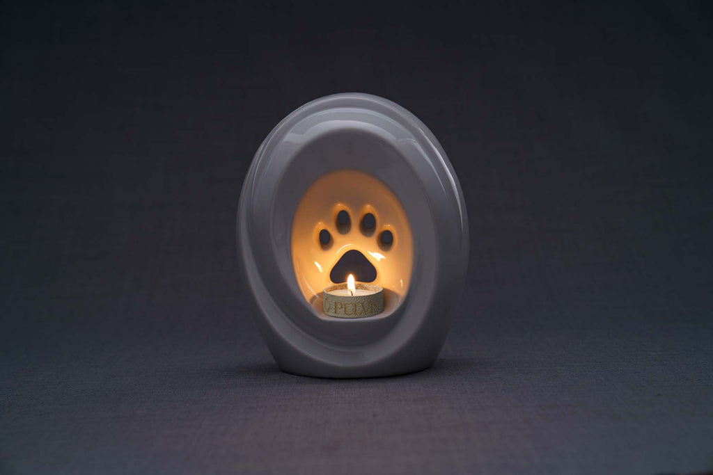 Paw Urna per Ceneri Animali - Bianco | Ceramica | Artigianale