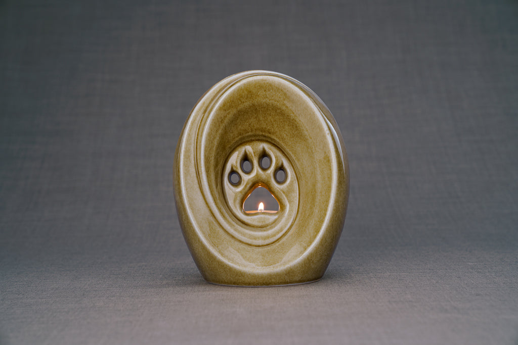 Paw Urna per Ceneri Animali - Sabbia Scura | Ceramica | Artigianale