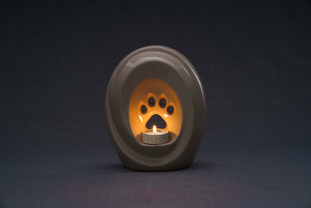 Paw Urna per Ceneri Animali - Trasparente | Ceramica | Artigianale