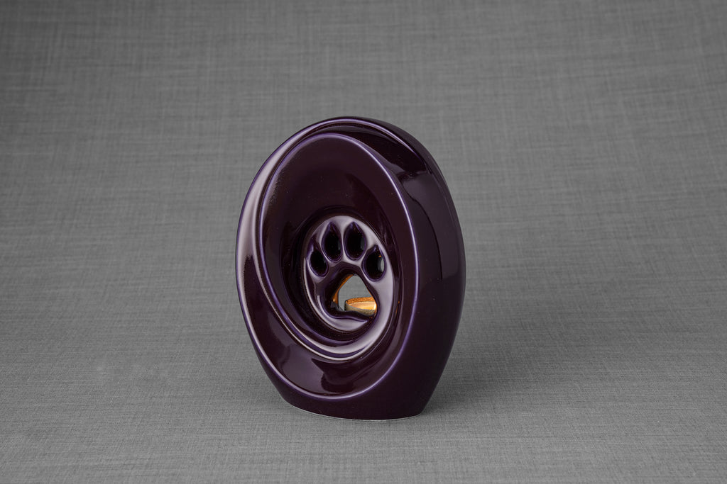 Paw Urna per Ceneri Animali - Violetto | Ceramica | Artigianale