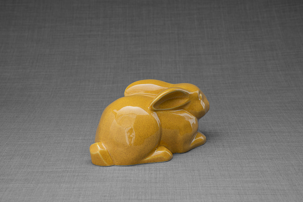 Urna per Ceneri Conigli - Giallo Ambra | Urna per Coniglietti in Ceramica