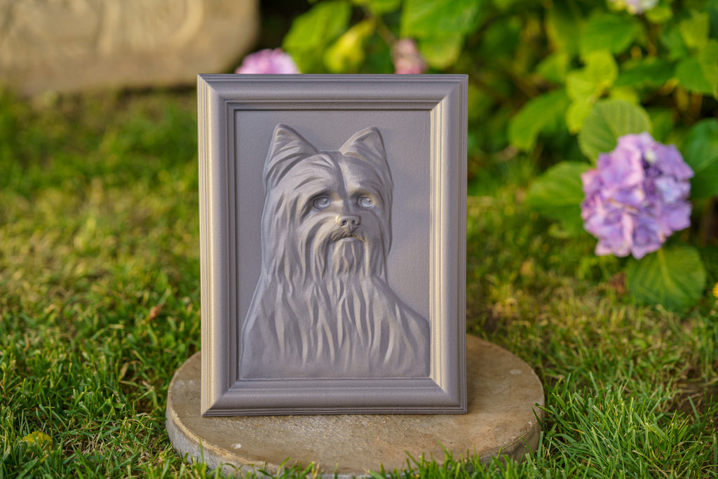 Yorkie Urna per Animali - Grigio Opaco | Ceramica | Artigianale