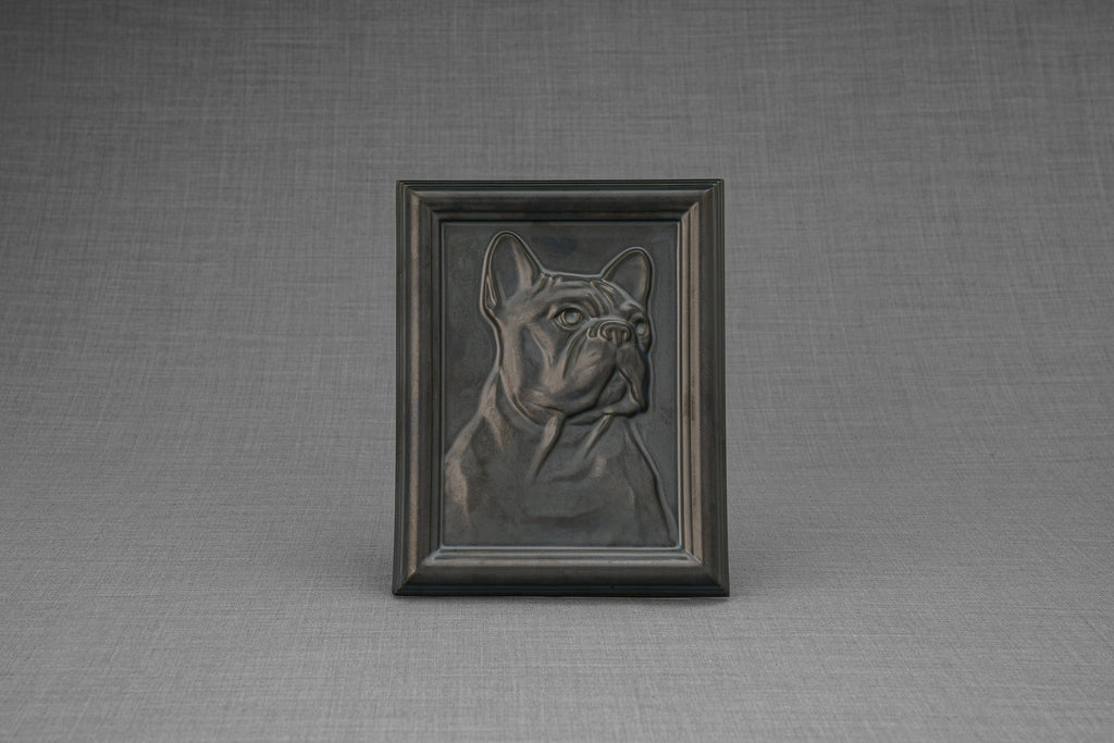 French Bulldog Urna per Animali - Opaco Scuro | Ceramica | Artigianale