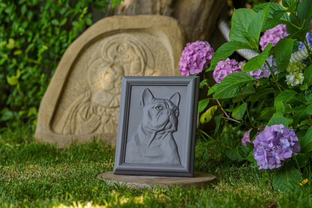 French Bulldog Urna per Animali - Opaco Scuro | Ceramica | Artigianale