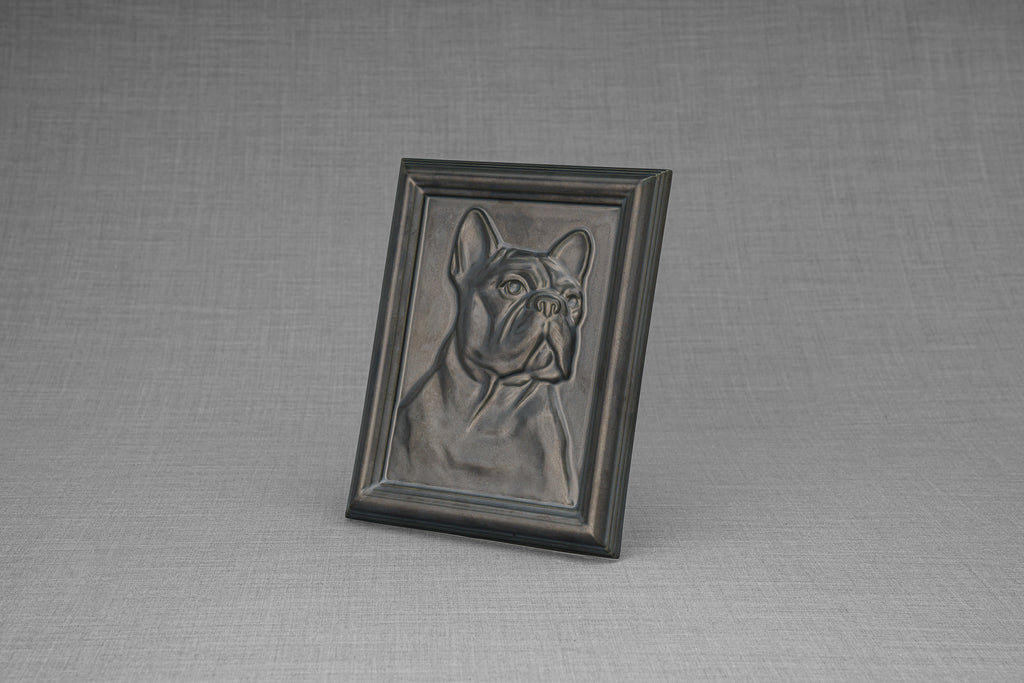 French Bulldog Urna per Animali - Opaco Scuro | Ceramica | Artigianale