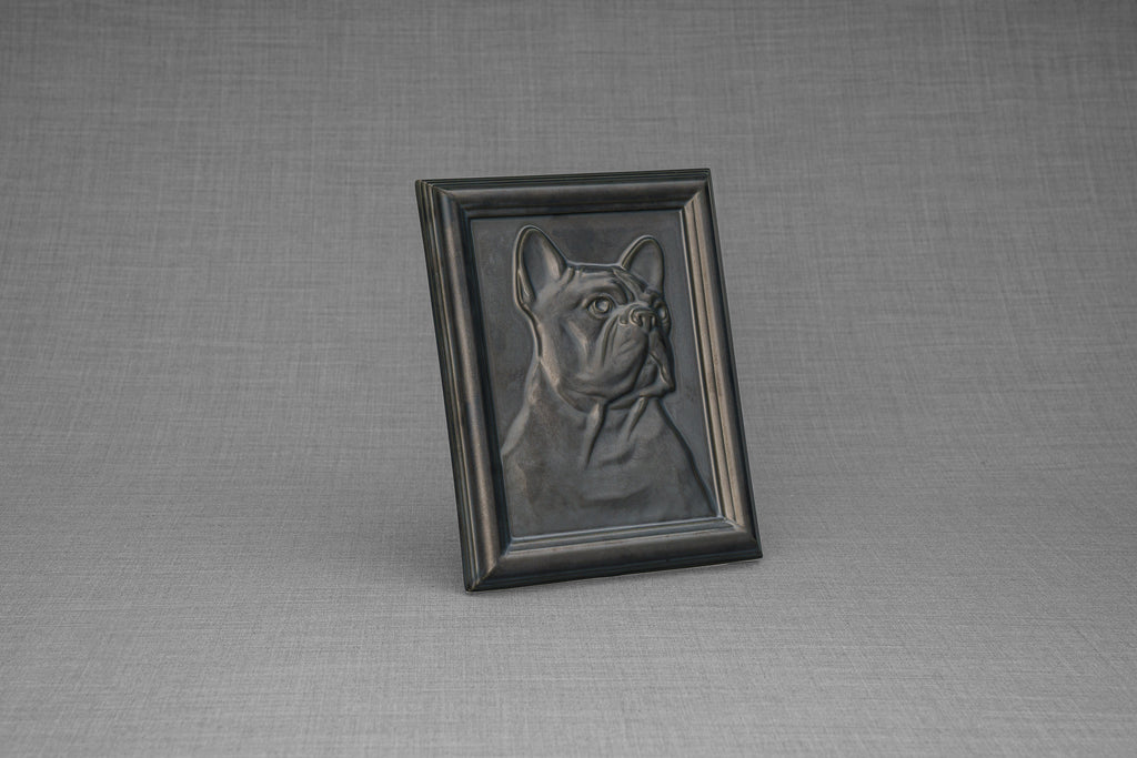 French Bulldog Urna per Animali - Opaco Scuro | Ceramica | Artigianale