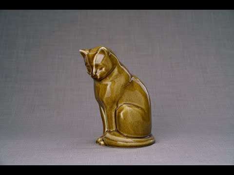 Neko Urna per Ceneri Animali - Violetto | Ceramica | Artigianale