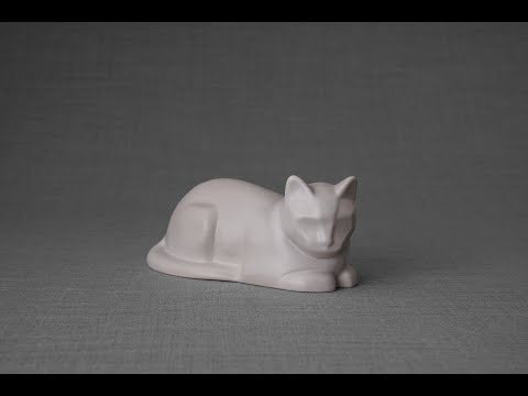 Mini Urna per Gatti - Bianco Perla | Ceramica | Artigianale