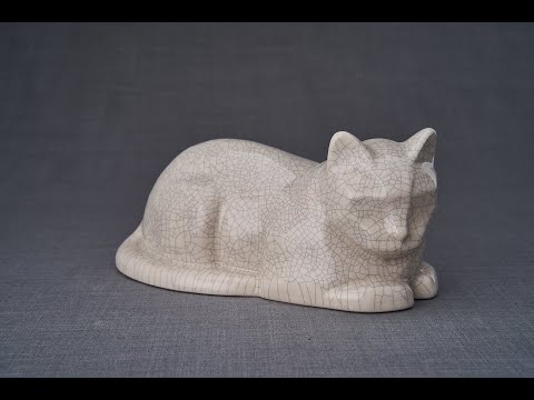 Urna Cremazione per Ceneri Gatti - Bianco | Ceramica | Artigianale