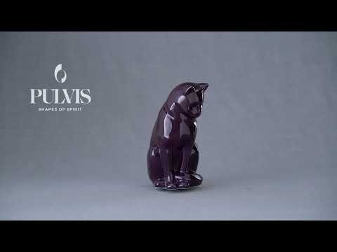 Mini Urna per Ceneri Animali Neko - Opaco Scuro | Ceramica | Artigianale